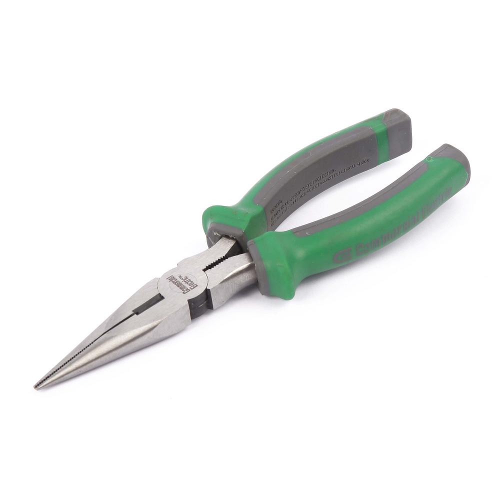 Commercial Electric 6 In. Long Nose Pliers-CE180831 - The Home Depot