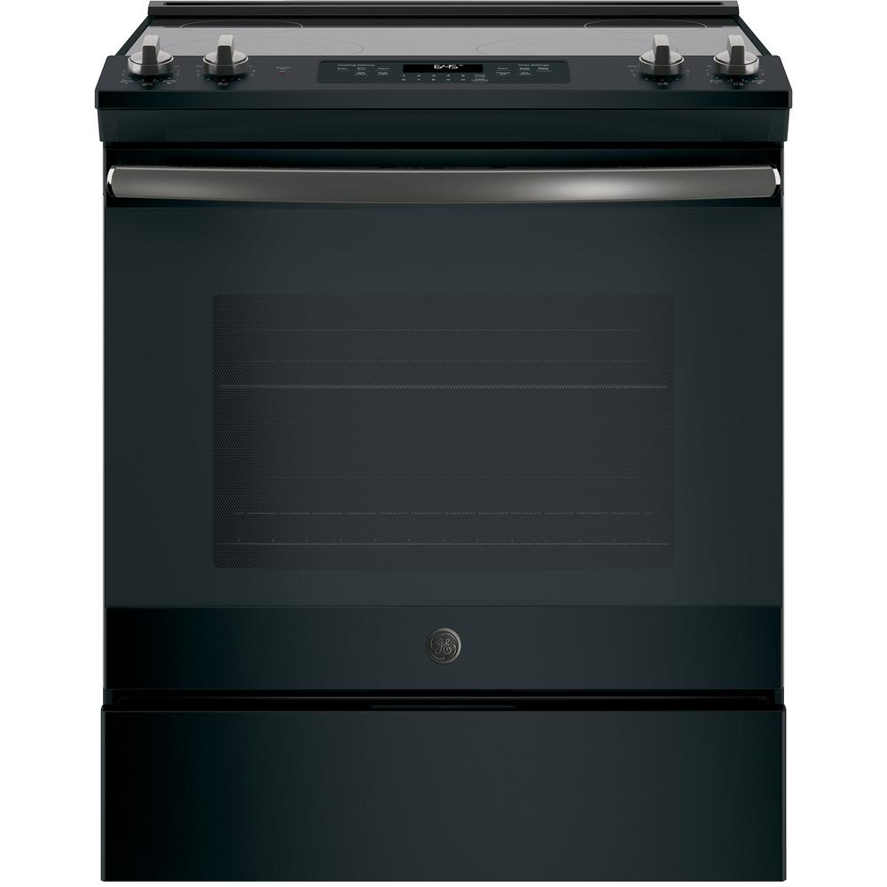 GE 30 in. 5.3 cu. ft. Slide-In Electric Ran with Self-Cleaning Oven in Black Slate, Finrprint Resistant, Fingerprint Resistant Black Slate was $1609.0 now $997.0 (38.0% off)