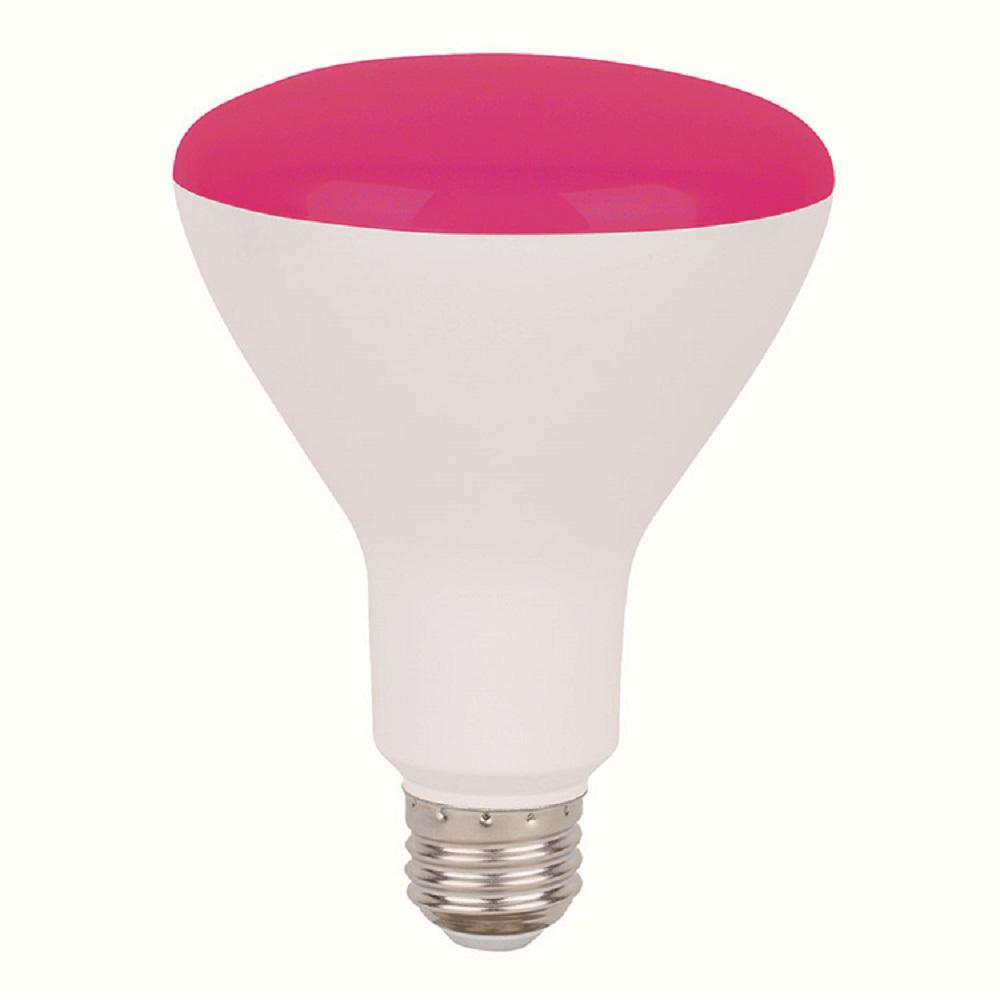65Watt Equivalent 8Watt BR30 Dimmable LED Pink Light Bulb 80988