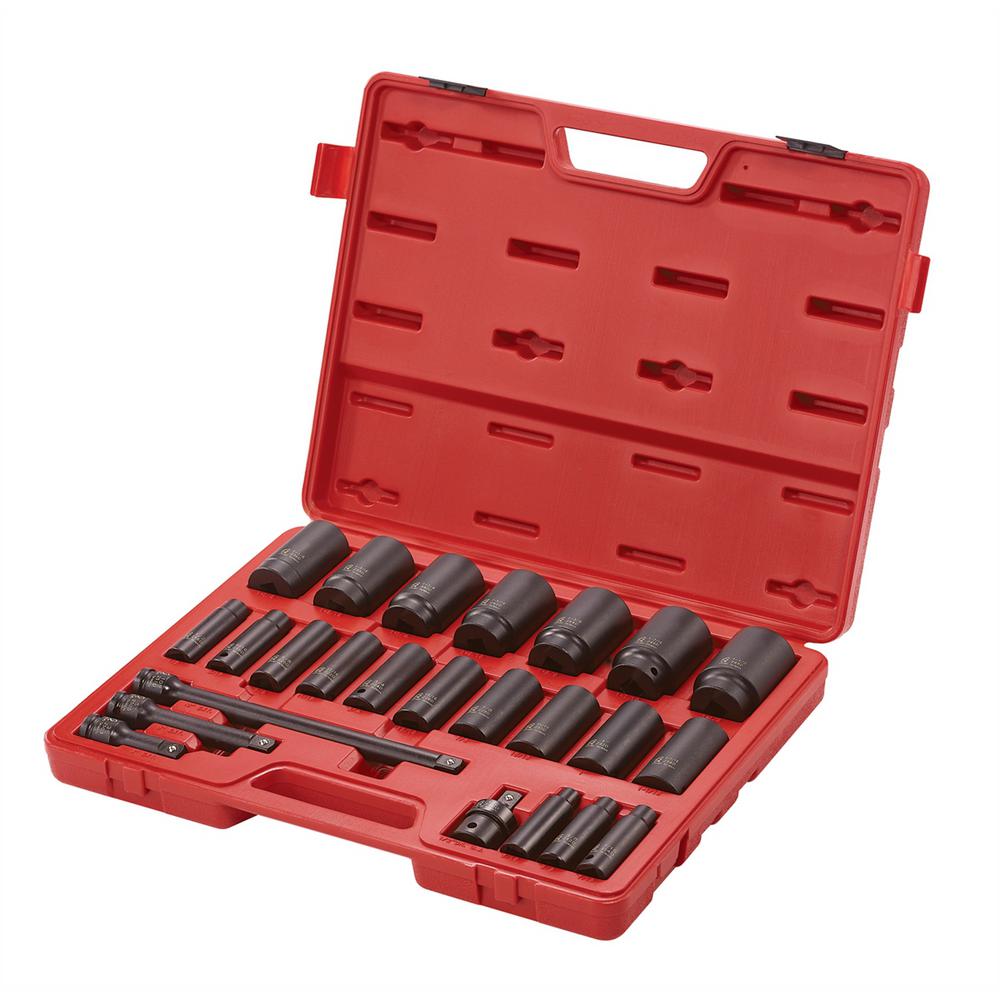 Sunex 1/2 in. Drive Deep Impact Socket Set (24Piece)SUN2824 The