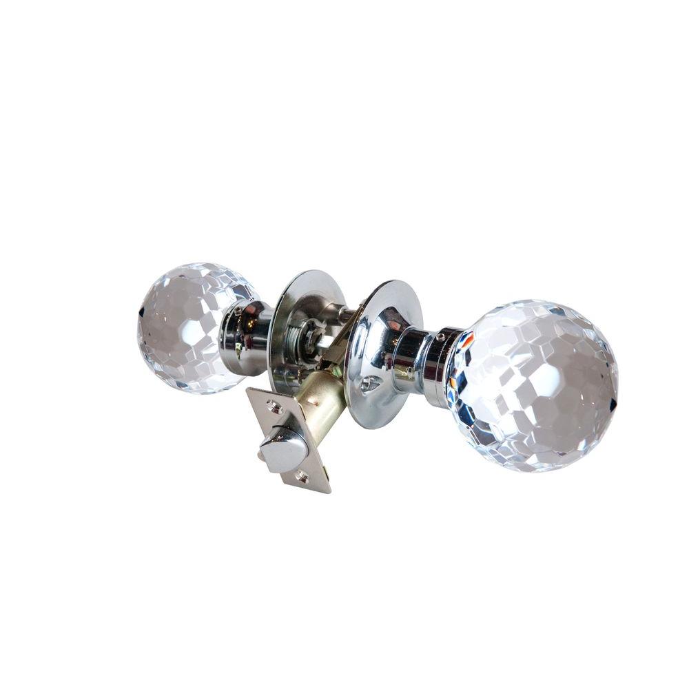 Krystal Touch of NY Crystal Chrome Passive Door Knob with LED Mixing Lighting Touch