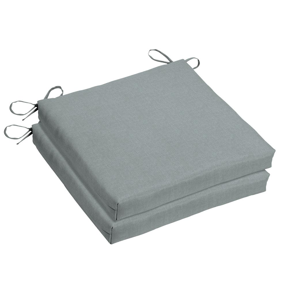 Outdoor Seat Cushions Chair The Home Depot 18 X Sunbrella Cast Mist Outdoor Dining Chair Cushion 2 Pack
