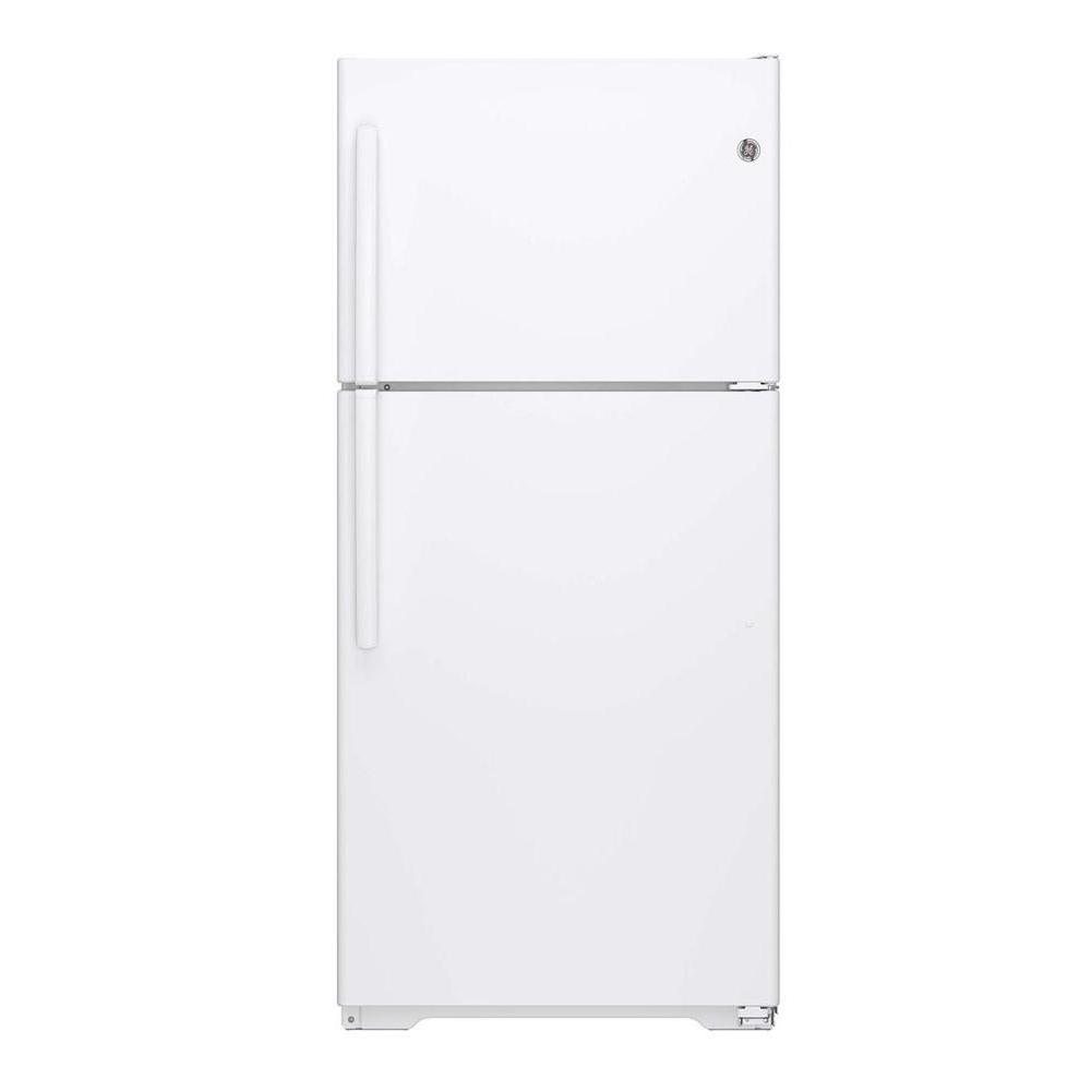 GE 18.2 cu. ft. Top Freezer Refrigerator in White-GTE18ITHWW - The Home ...