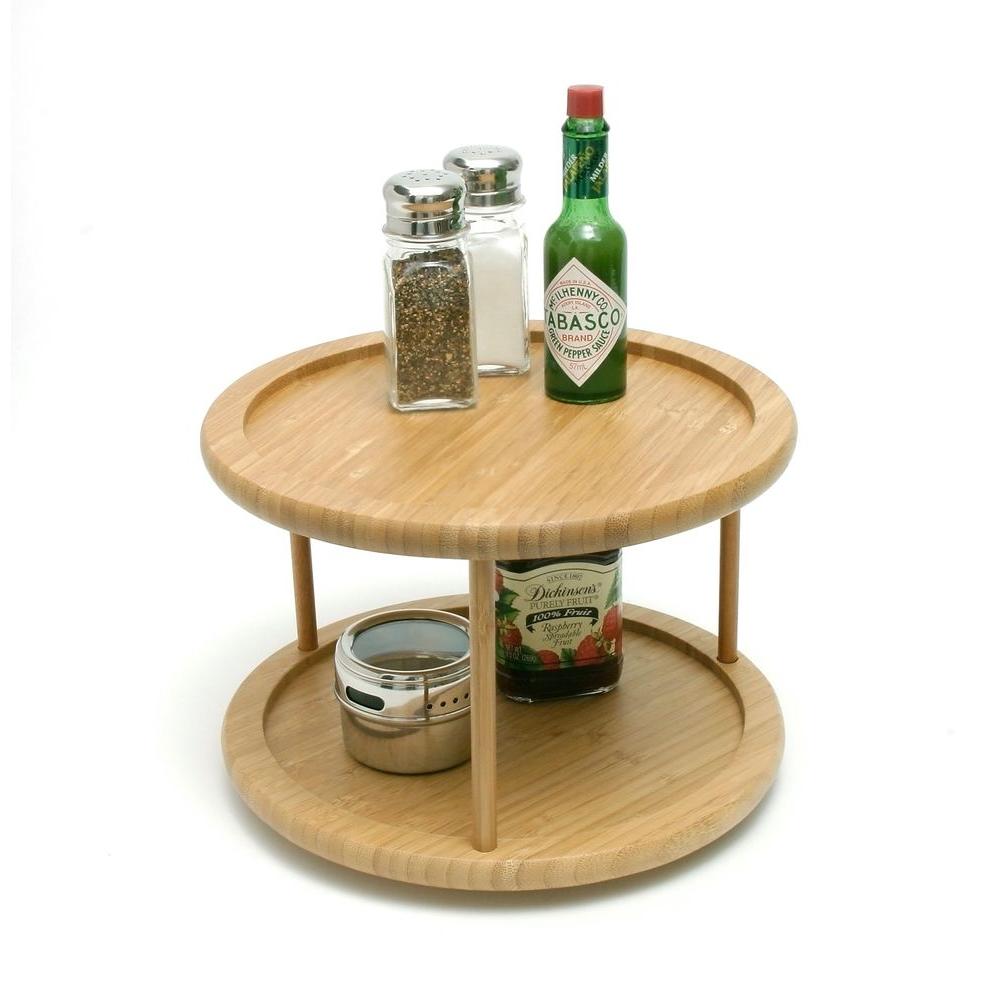 Lipper International Bamboo 10 In 2 Tier Turntable 8302 The