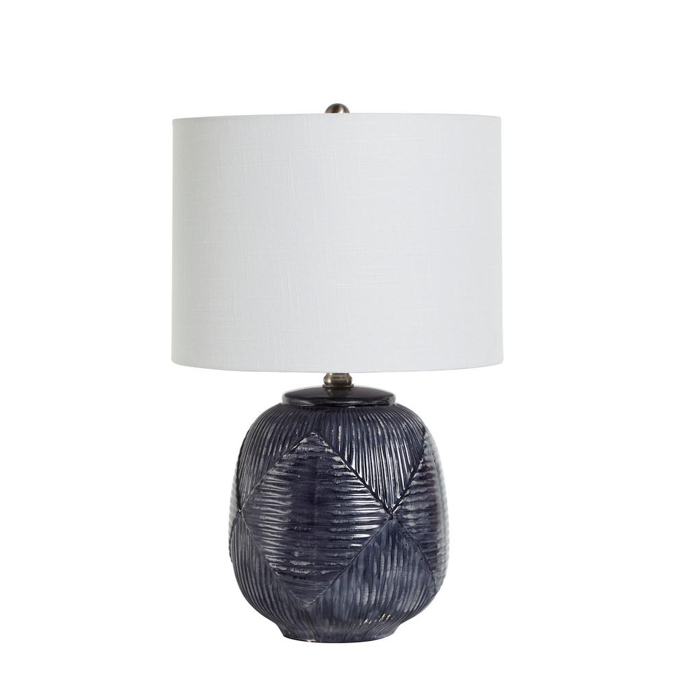Silverwood Furniture Reimagined 19 In Blue Ceramic Table Lamp With Shade Silverwood Furniture Reimagined 19 In Blue Ceramic Table Lamp With Shade