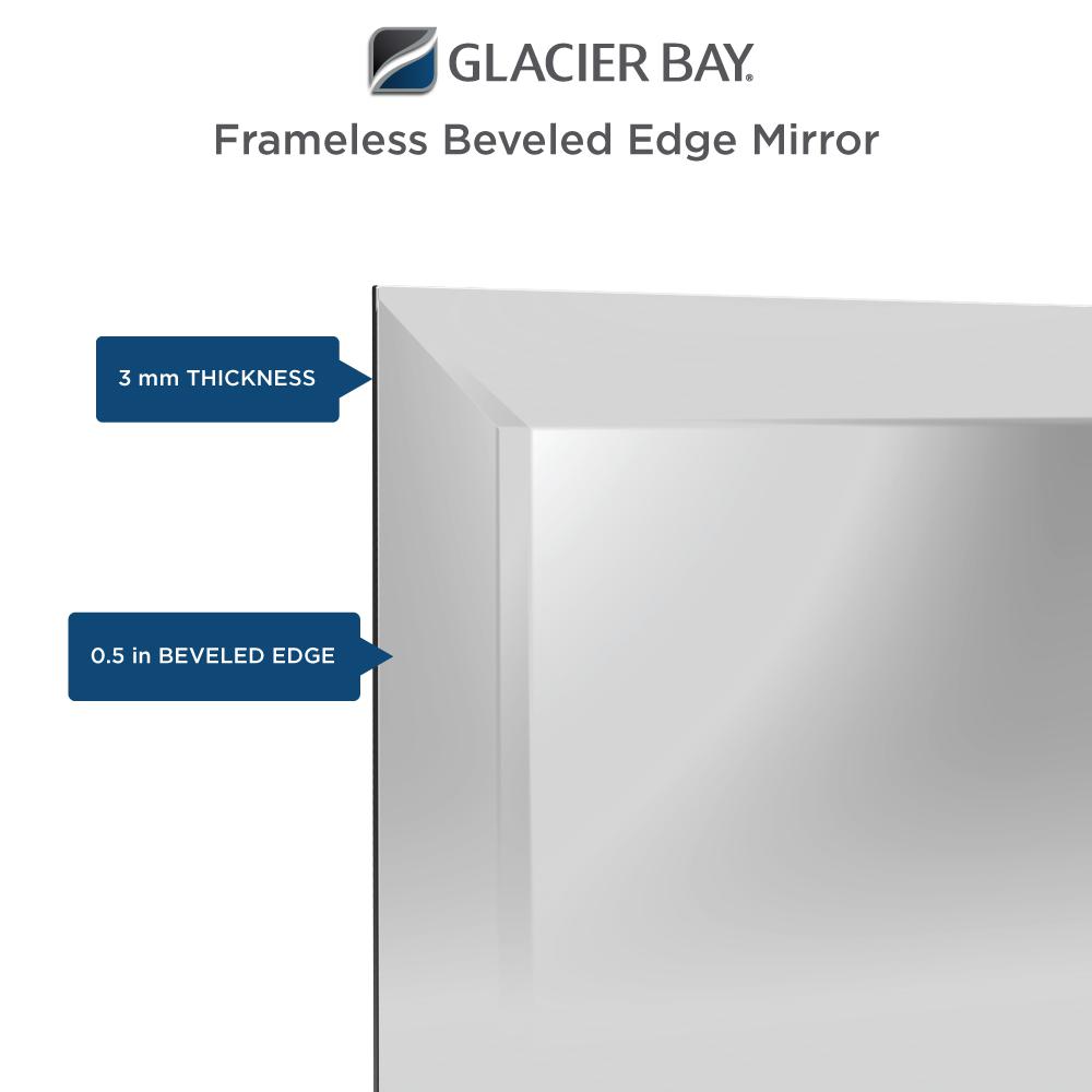 Glacier Bay 24 In W X 30 H Frameless Rectangular Beveled Edge Bathroom Vanity Mirror Silver 81173 The Home Depot - 24 X 30 Beveled Edge Mirror Glacier Bay 24 In W X 30 H Frameless Rectangular Beveled Edge Bathroom Vanity Mirror Silver 81173 The Home Depot - 24 X 30 Beveled Edge Mirror