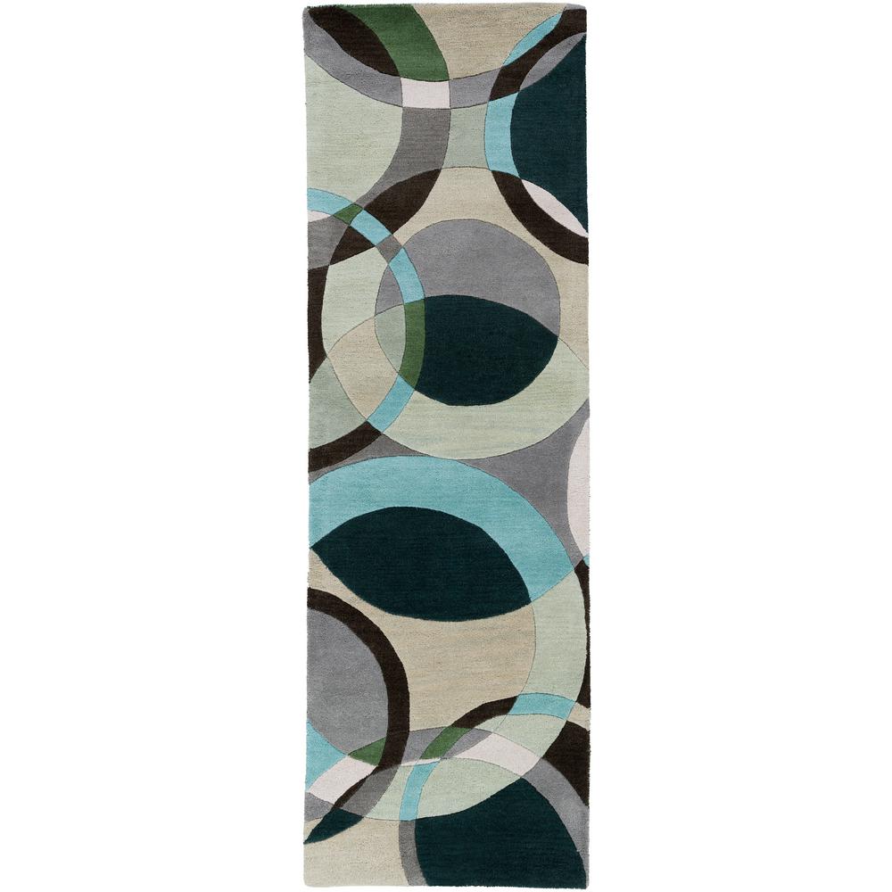 Artistic Weavers Seletar Hunter Green 3 ft. x 12 ft. Runner Geometric