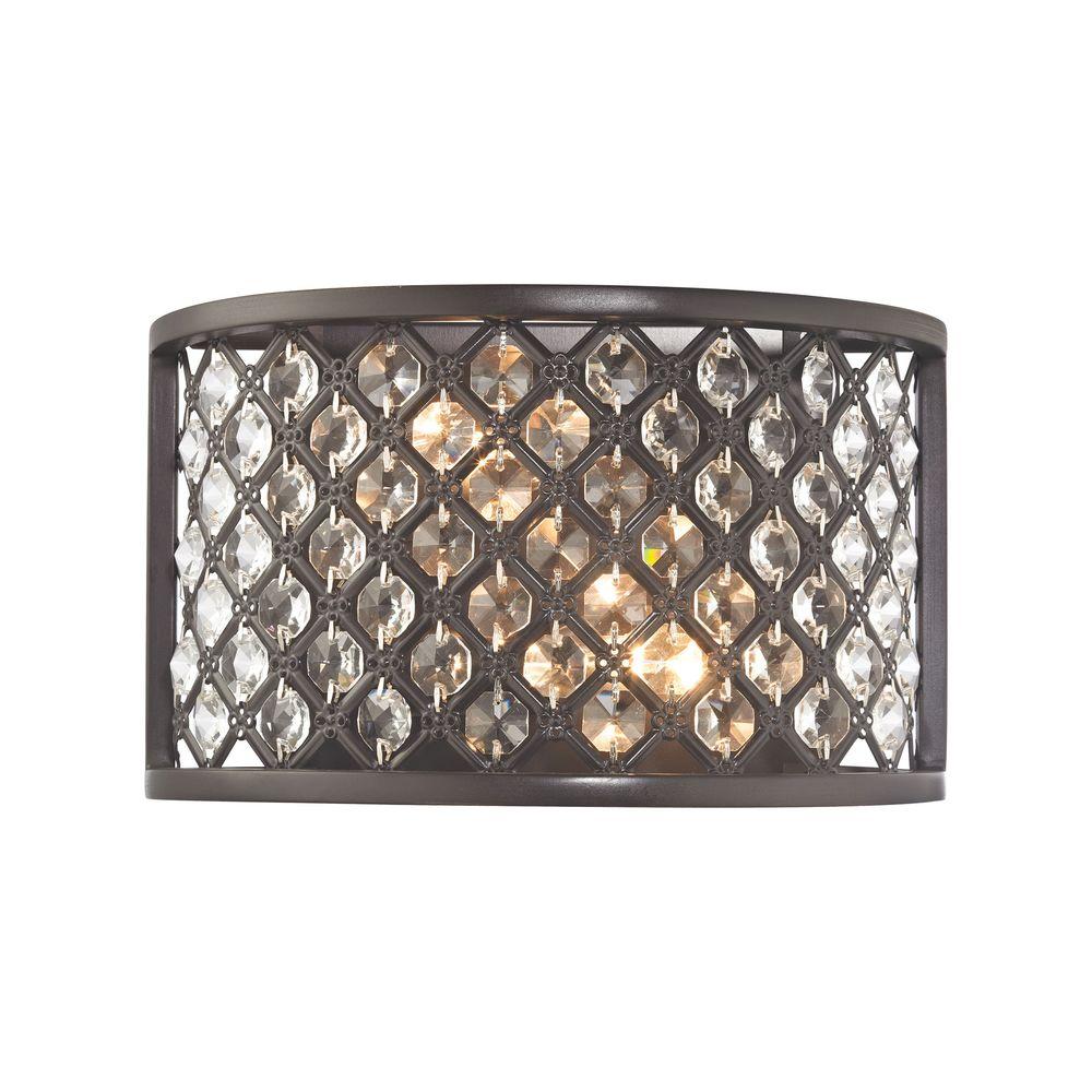 Titan Lighting Genevieve 2 Light Oil Rubbed Bronze Wall Sconce Tn Titan Lighting Genevieve 2 Light Oil Rubbed Bronze Wall Sconce