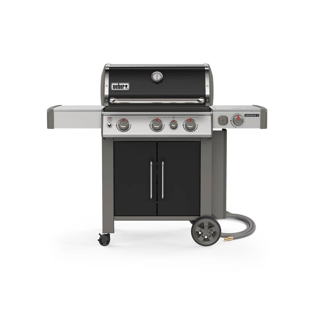 Weber Genesis Ii E 335 3 Burner Natural Gas Grill In Black With Weber Genesis Ii E 335 3 Burner Natural Gas Grill In Black With Built