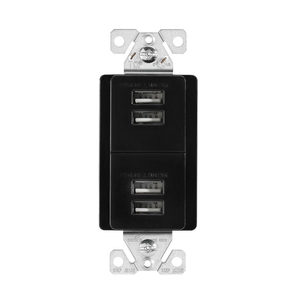 Quadplex Electrical Outlets & Receptacles Wiring Devices & Light