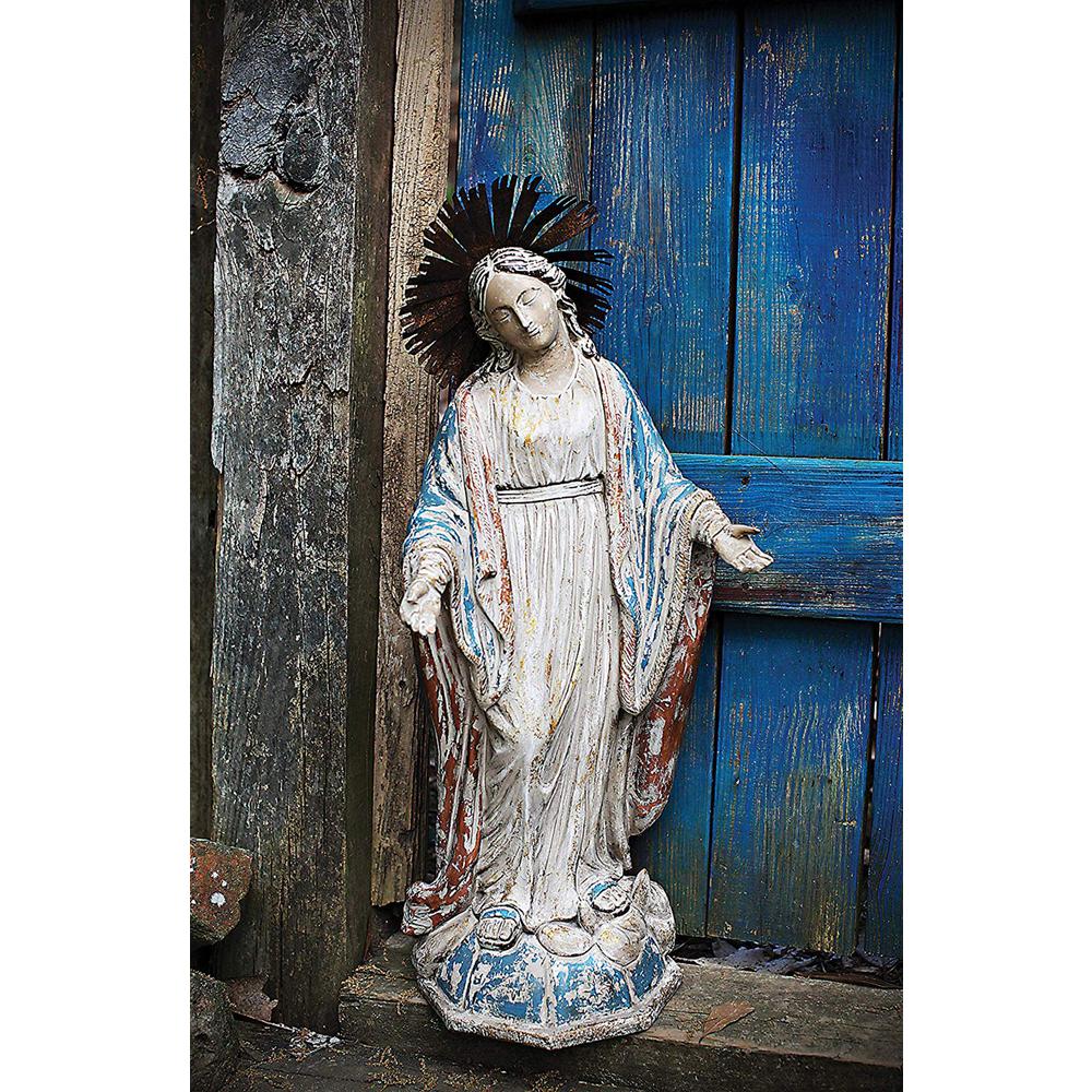 granite color high density resin virgin mary statue
