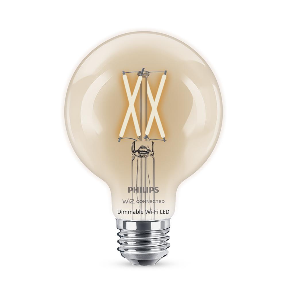 Philips Soft White G25 Led 40 Watt Equivalent Dimmable Smart Wi Fi Wiz Connected Wireless Light Bulb