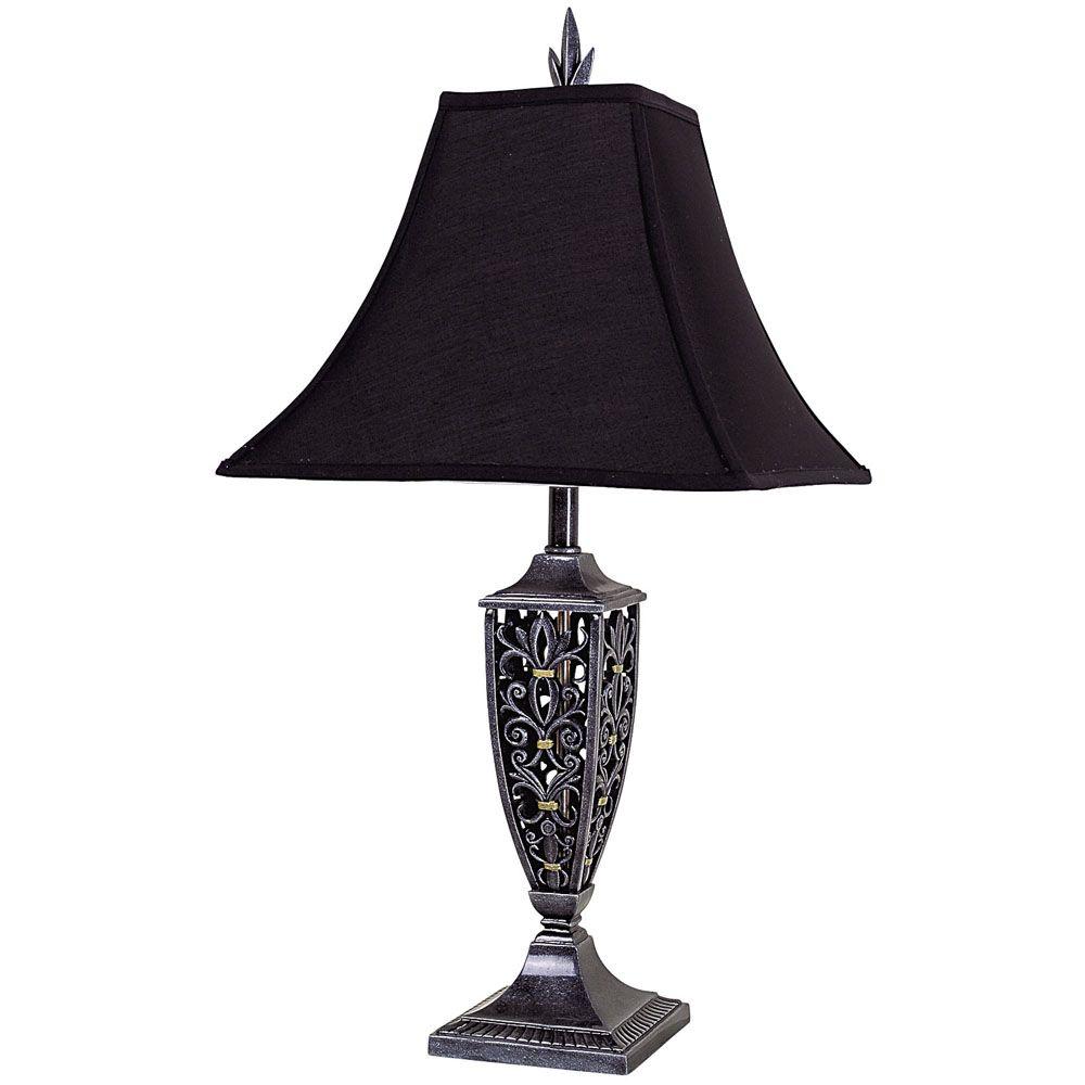 Ore International 30 In Antique Black Table Lamp 8028bk The Home Ore International 30 In Antique Black Table Lamp