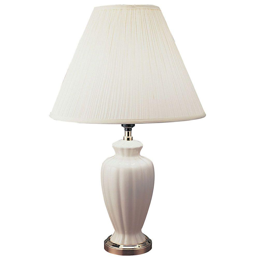 Ore International 26 In Ceramic Ivory Table Lamp 6118iv The Home Ore International 26 In Ceramic Ivory Table Lamp