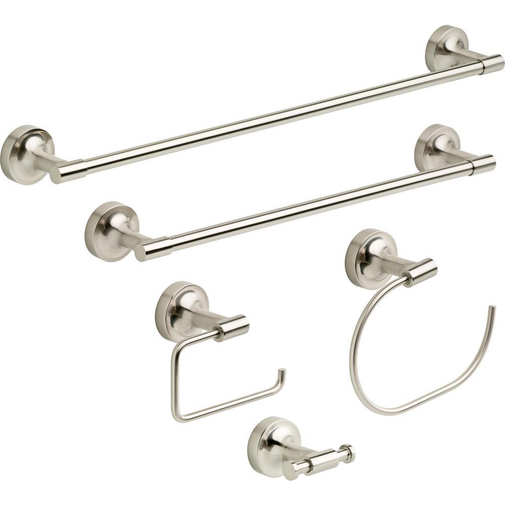 Franklin Brass Voisin 5-Piece Bath Hardware Towel Bar Accessory Set In ...