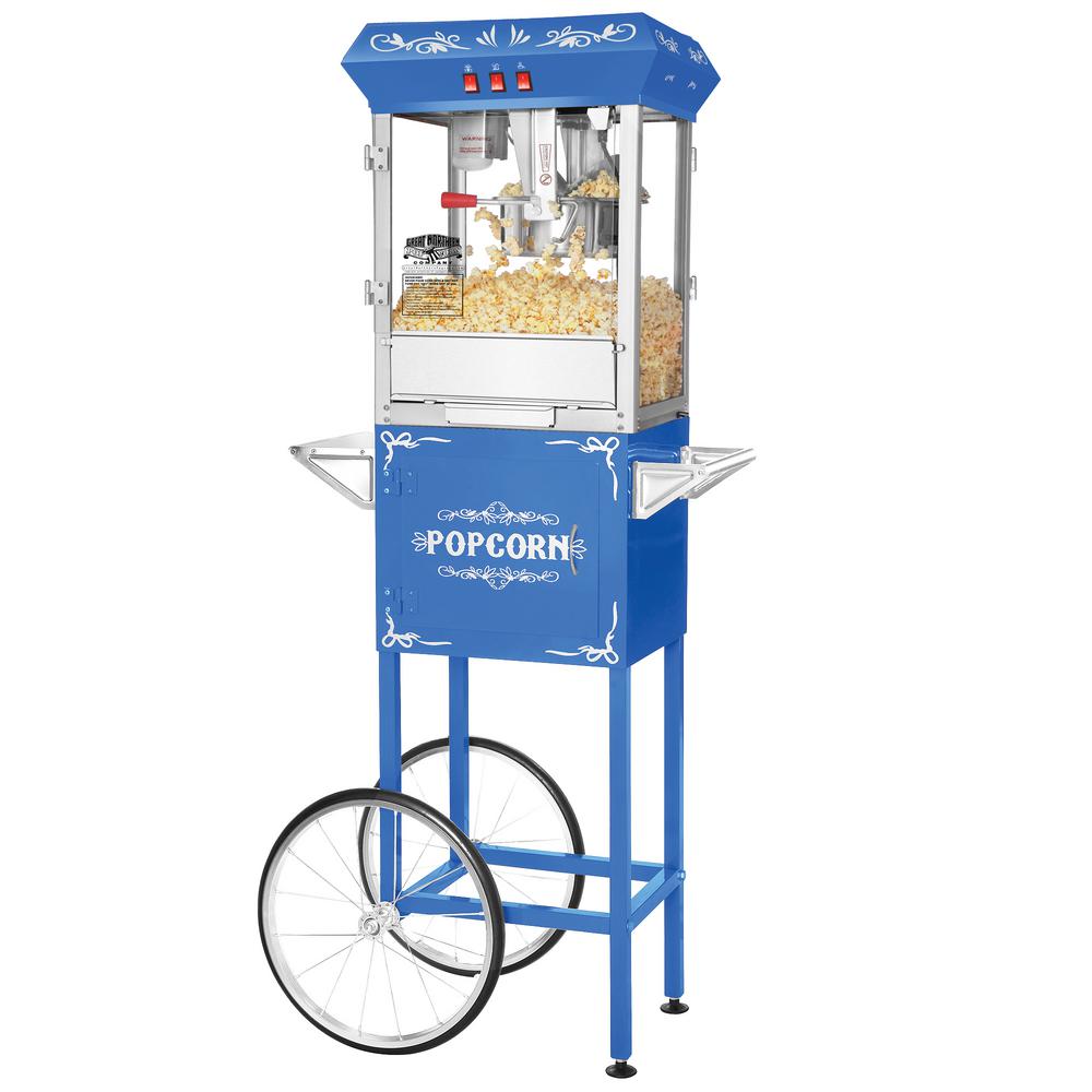 blue popcorn maker