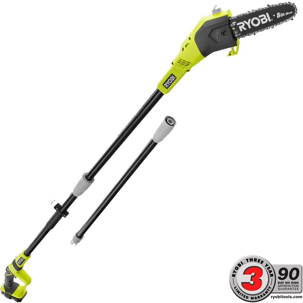 Ryobi ONE+ 8 inch 18-Volt Lithium-Ion Cordless Pole Saw - 1.3 Ah Battery and... by Ryobi