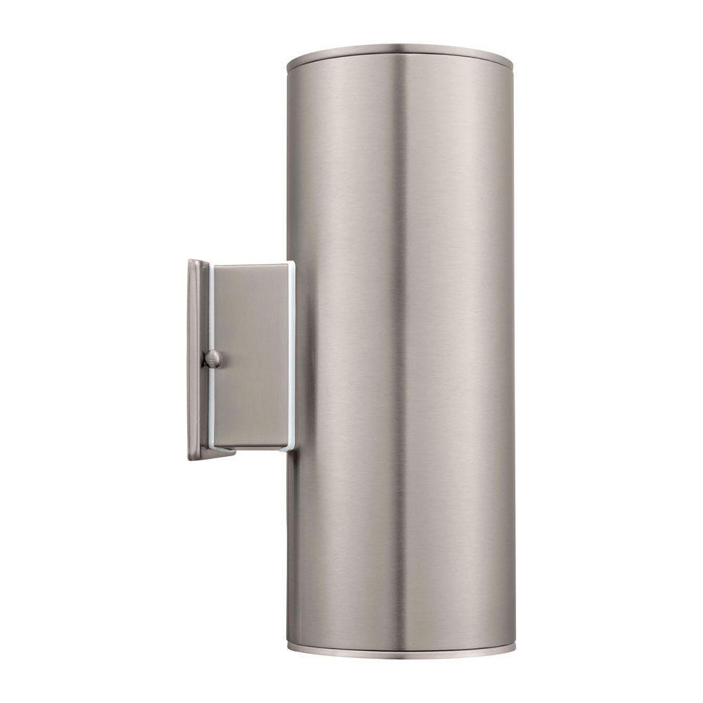 EGLO Ascoli 2-Light Stainless Steel Outdoor Wall-Mount Sconce-90121A ...