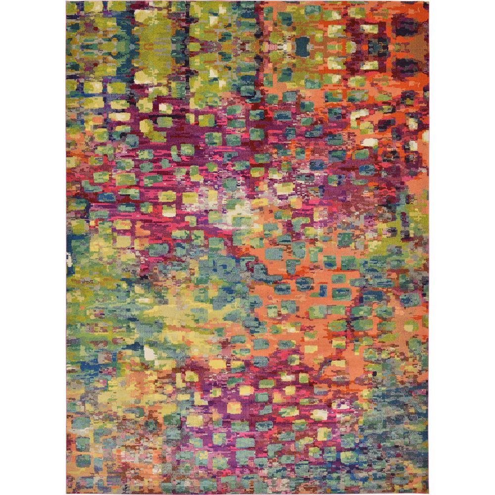 Unique Loom Abstract Multicolor Barcelona 13 ft. x 18 ft. Area Rug