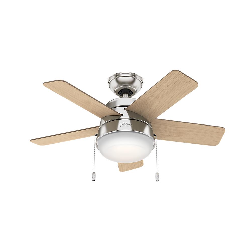 Hunter Tarrant 36 In Led Indoor Brushed Nickel Ceiling Fan 59304 Hunter Tarrant 36 In Led Indoor Brushed Nickel Ceiling Fan