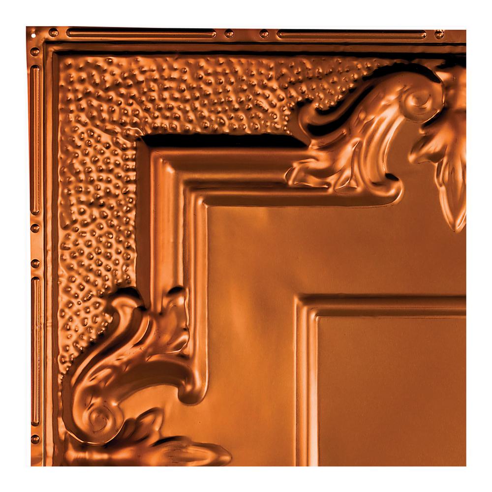 Great Lakes Tin Jamestown Copper 12 In X 12 In Nail Up Ceiling