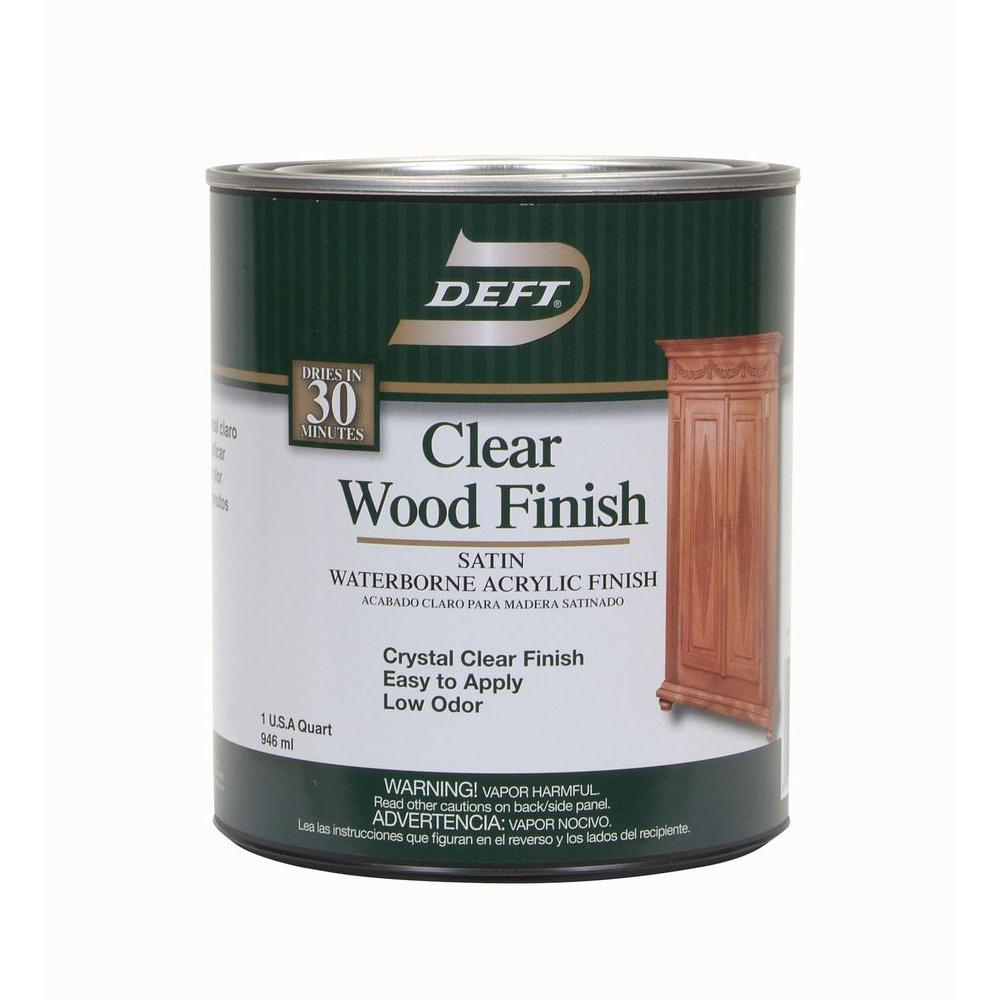 Deft 1 qt. Semi-Gloss Interior Clear Wood Finish ...