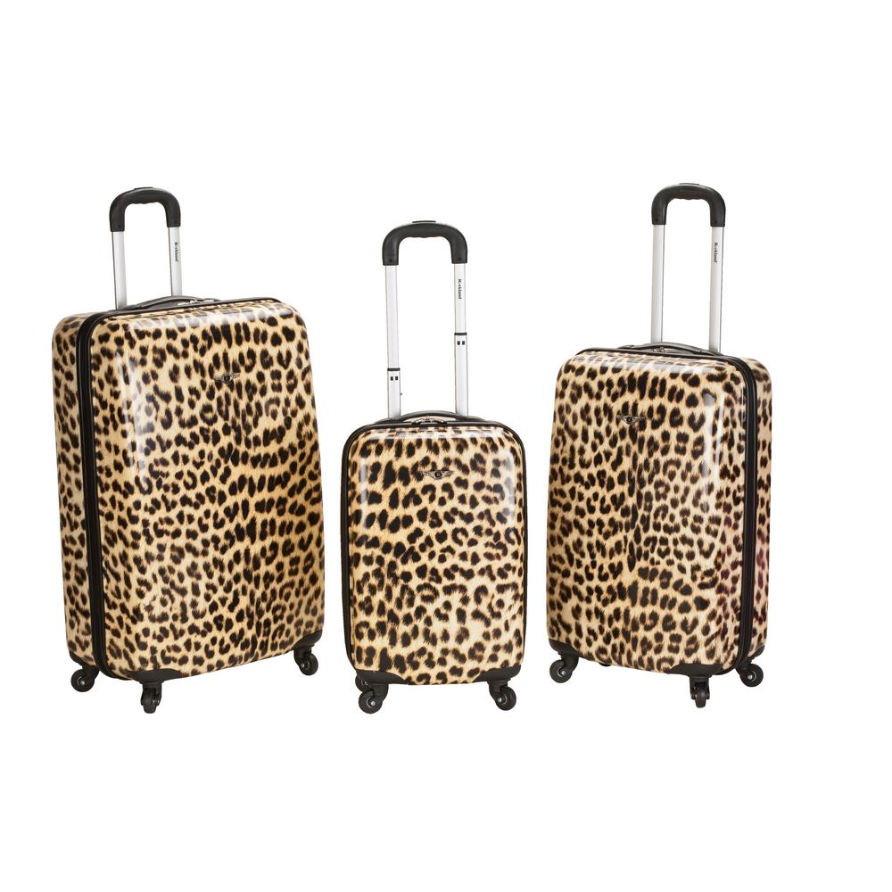 Rockland Leopard 3-Piece Hardside Luggage Set, Leopard, Brown was $480.0 now $144.0 (70.0% off)