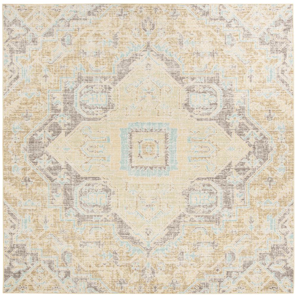Safavieh Windsor Light Gray Lime 6 Ft X Square Area Rug