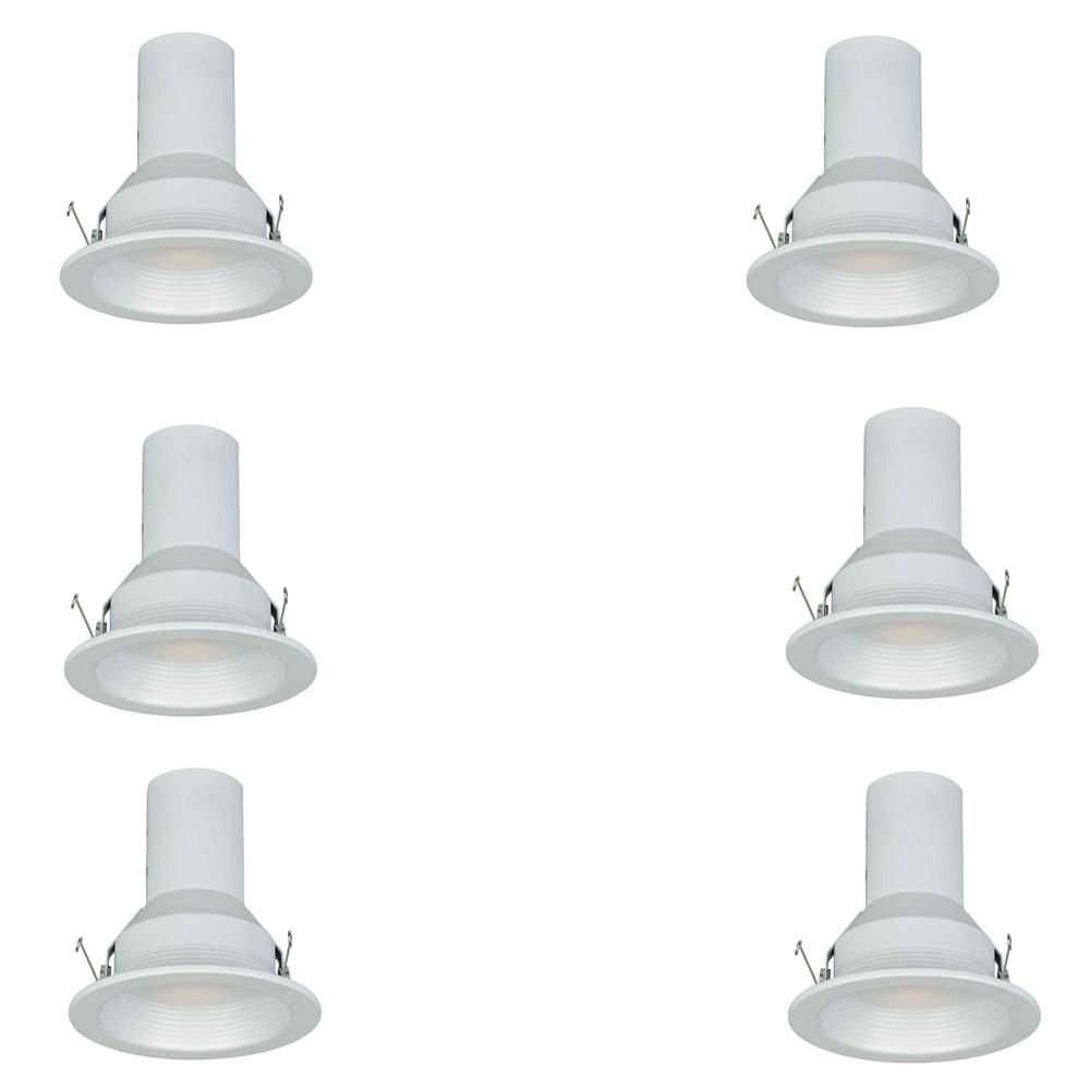 Commercial Electric 5 in. White Recessed Baffle Trim (6Pack)HBR513A6PK The Home Depot