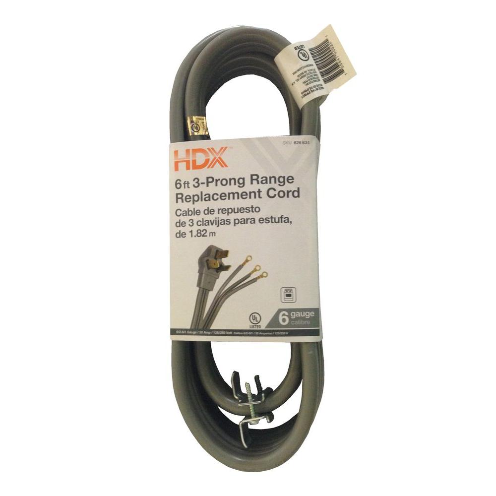 HDX 6 ft. 6/8/3 Extension CordHD626634 The Home Depot