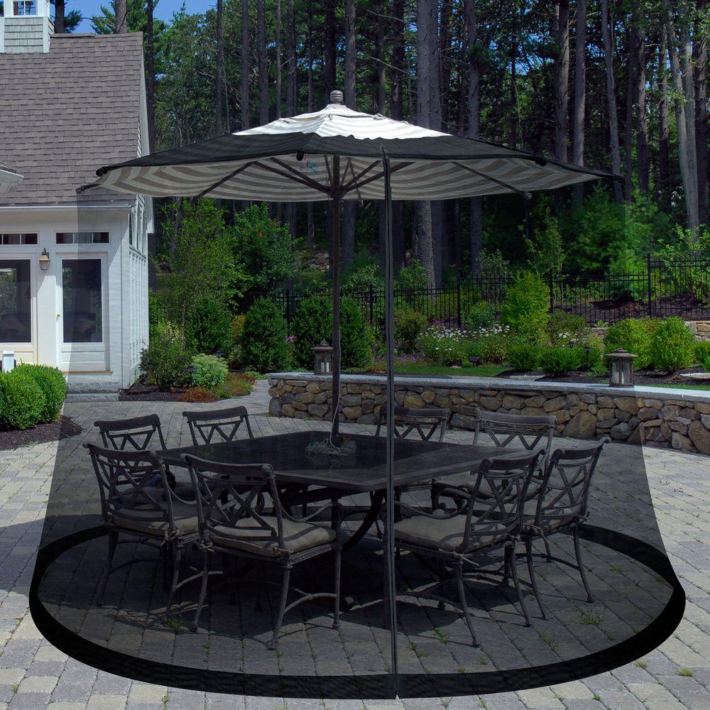 Pure Garden Large Outdoor Black Umbrella Screen 82 5677c The