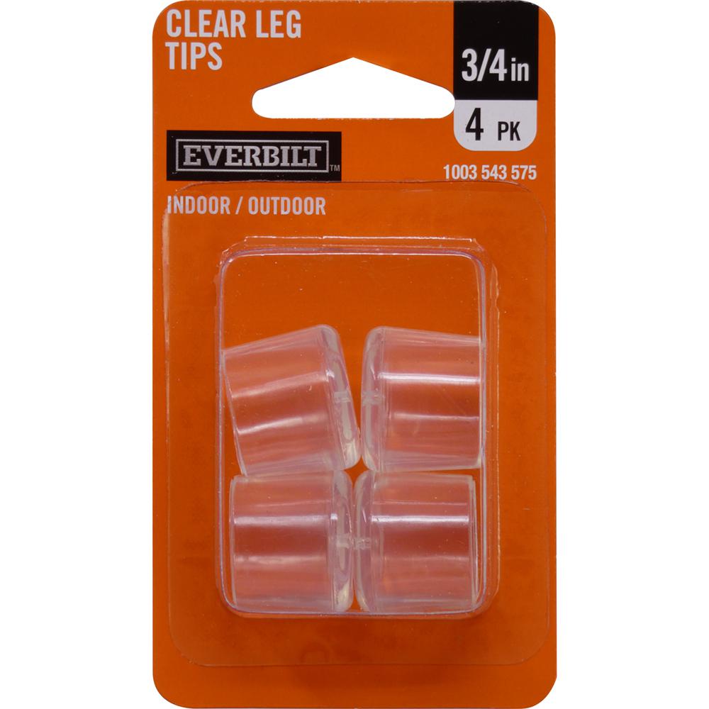 Everbilt 3/4 in. Clear Leg Tips (4Pack)46210 The Home Depot