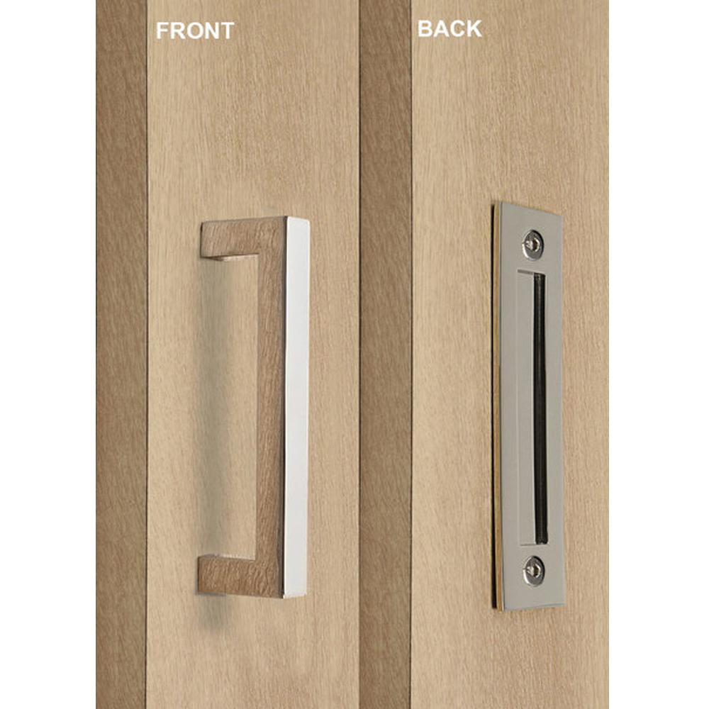 Strongar Rectangular 8 In Polished Stainless Steel Ladder Pull And Flush Sliding Barn Door Handles Pulls