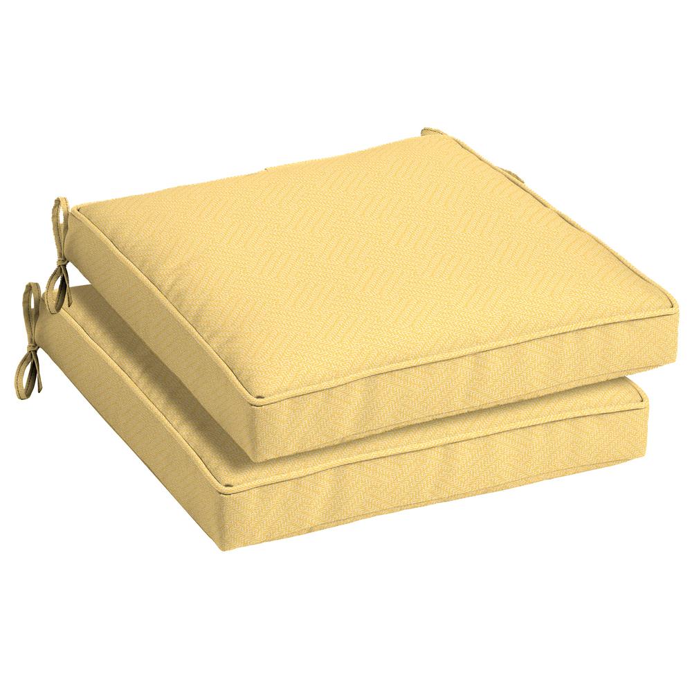 Yellow Outdoor Dining Chair Cushions 21 X Shirt Texture Outdoor Seat Cushion 2 Pack