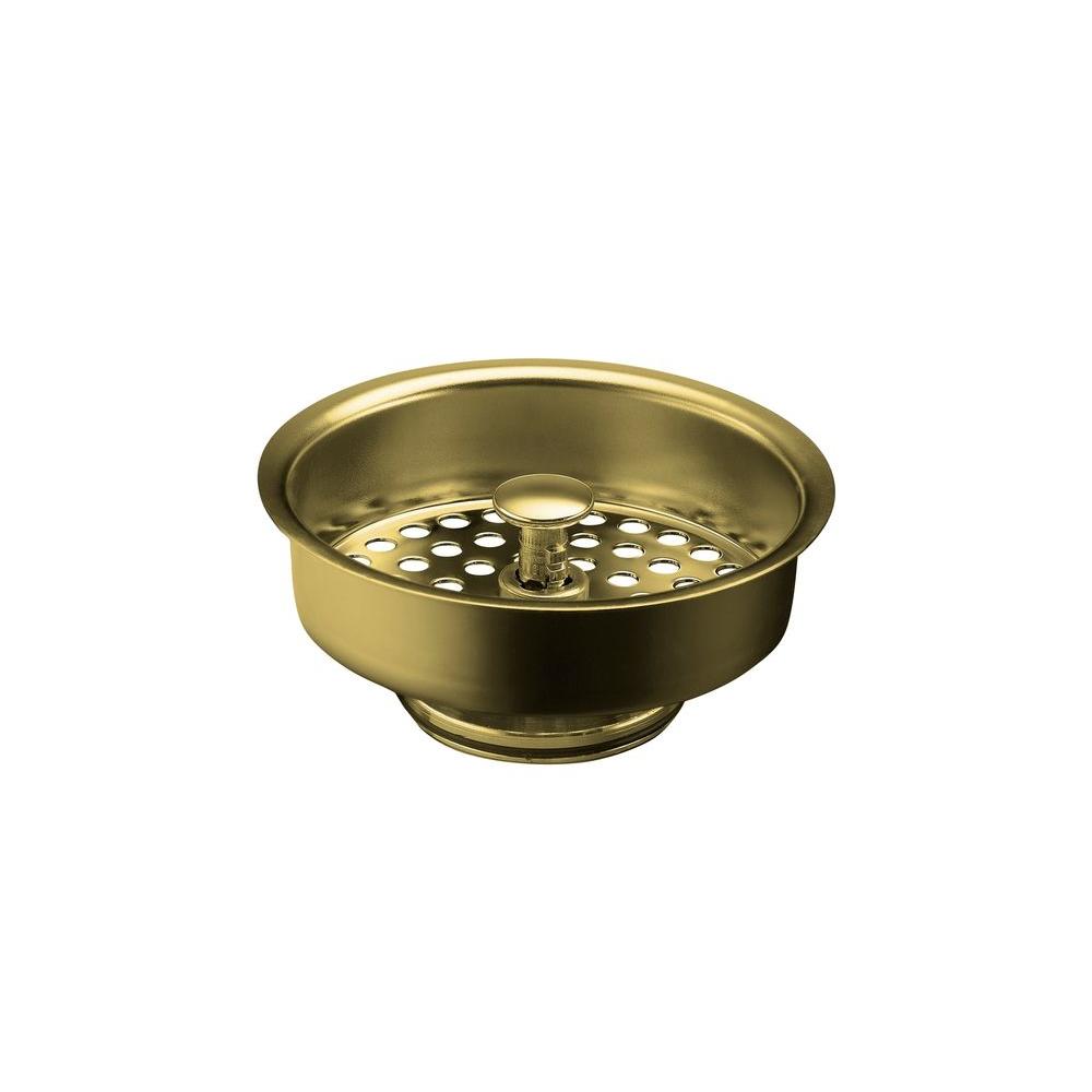 Kohler Duo Strainer 3 1 2 In Basket Vibrant Polished Brass