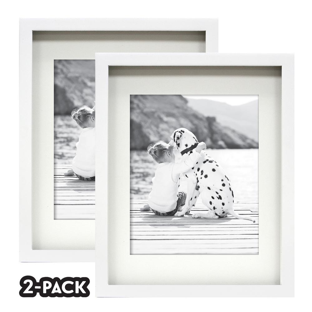 Classic Gallery Double Pack White Frame 11 In X 14 Mat To 2 5