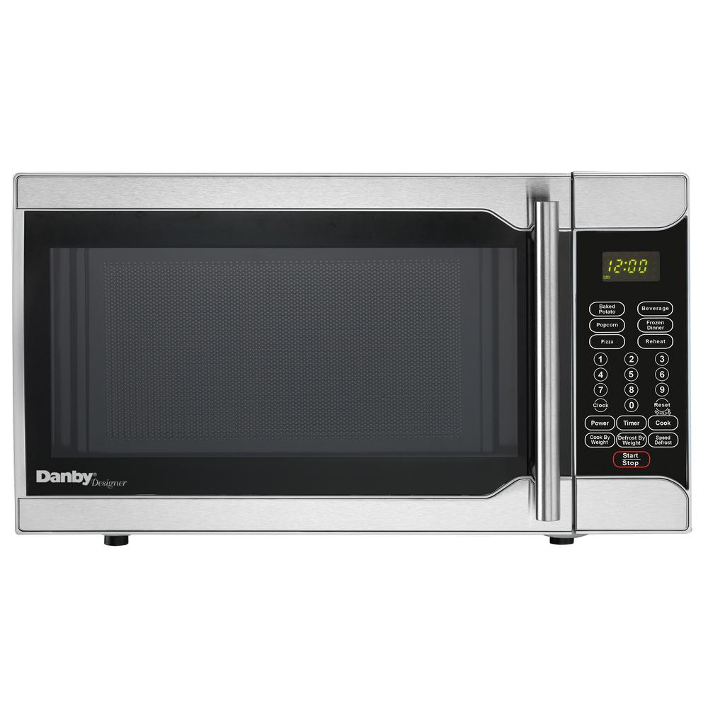 Danby Designer 0 7 Cu Ft Countertop Microwave In Stainless Steel