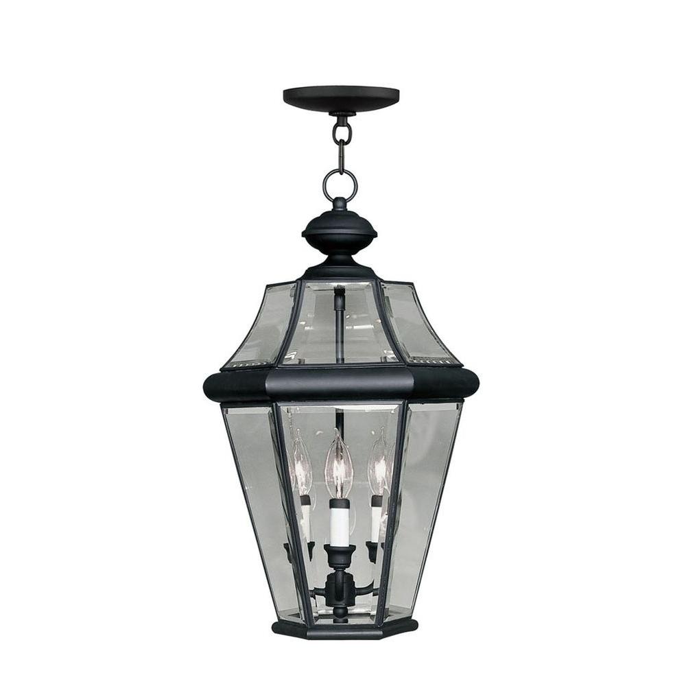 Outdoor Pendants Ceiling Lighting The Providence 3 Light Outdoor Black Incandescent Pendant