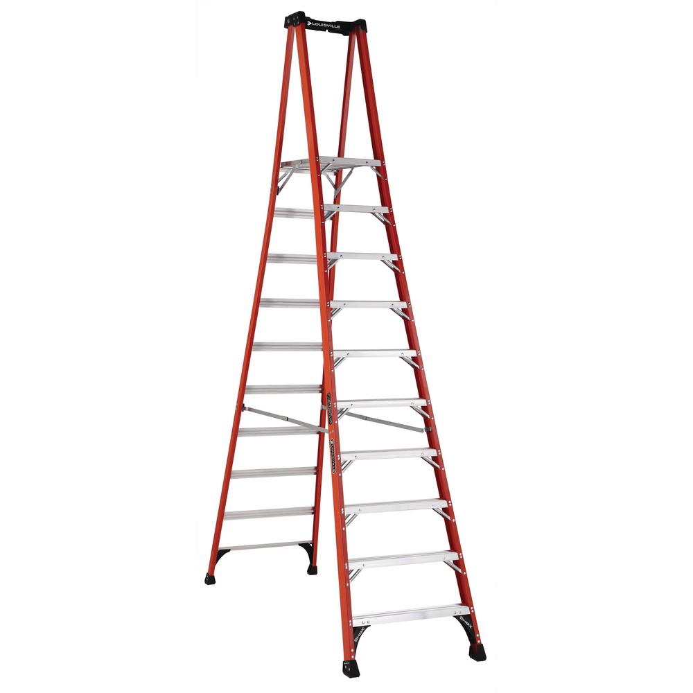 Louisville Ladder 10 ft. Fiberglass Pinnacle PRO Platform Ladder with 375 lbs.... by Louisville Ladder