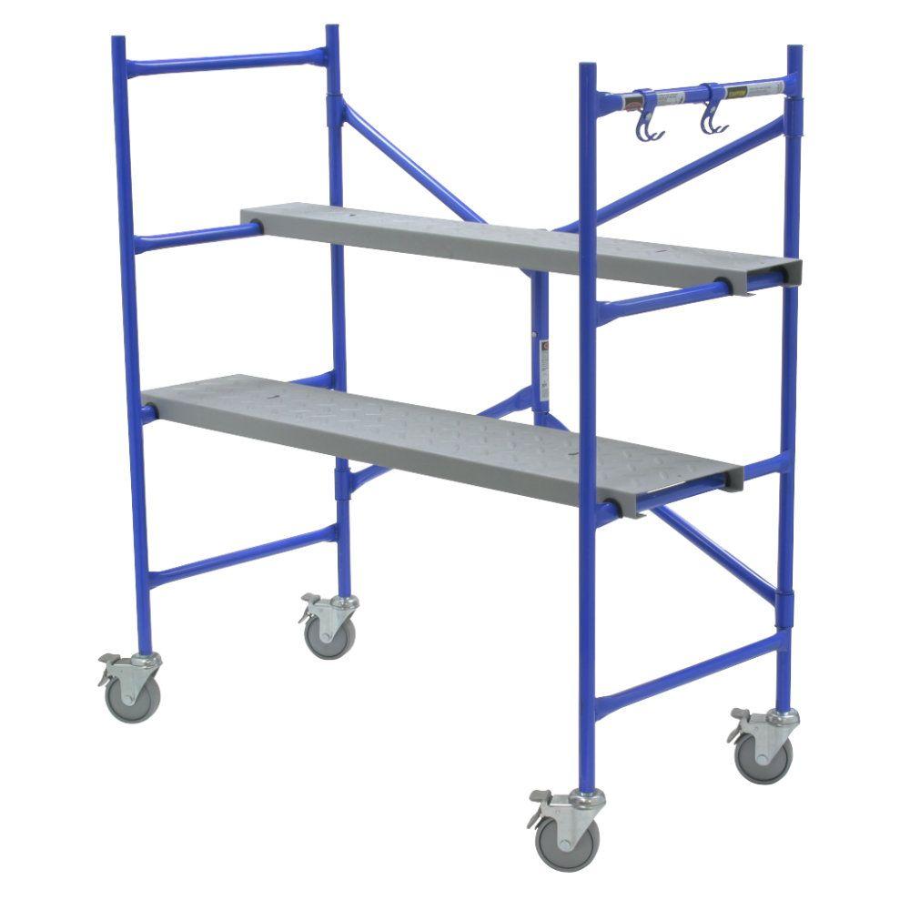 Werner 4 Ft X 3 8 Ft X 2 Ft Portable Rolling Scaffold 500 Lb Load Capacity Ps 48 The Home Depot