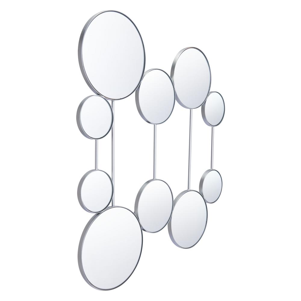 Cery Silver Round Wall Mirror
