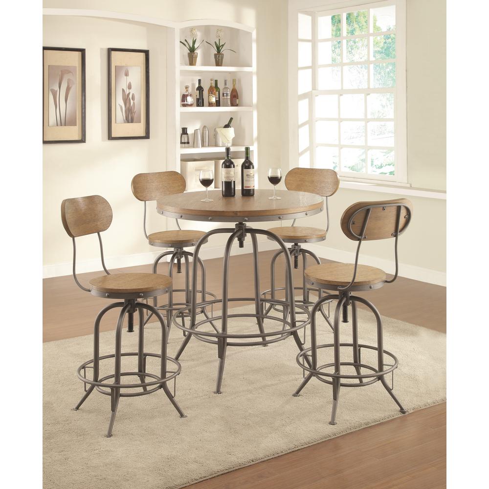 Coaster Adjule Height Weathered Brown Bar Stool Set Coaster Adjule Height Weathered Brown Bar Stool Set Of 2 100057 The Home Depot