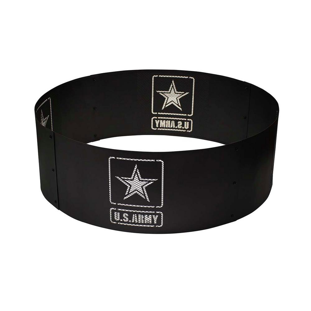 BLUE SKY OUTDOOR LIVING Decorative NFL 36 in. x 12 in. Round Steel Wood Fire Pit Ring Dallas