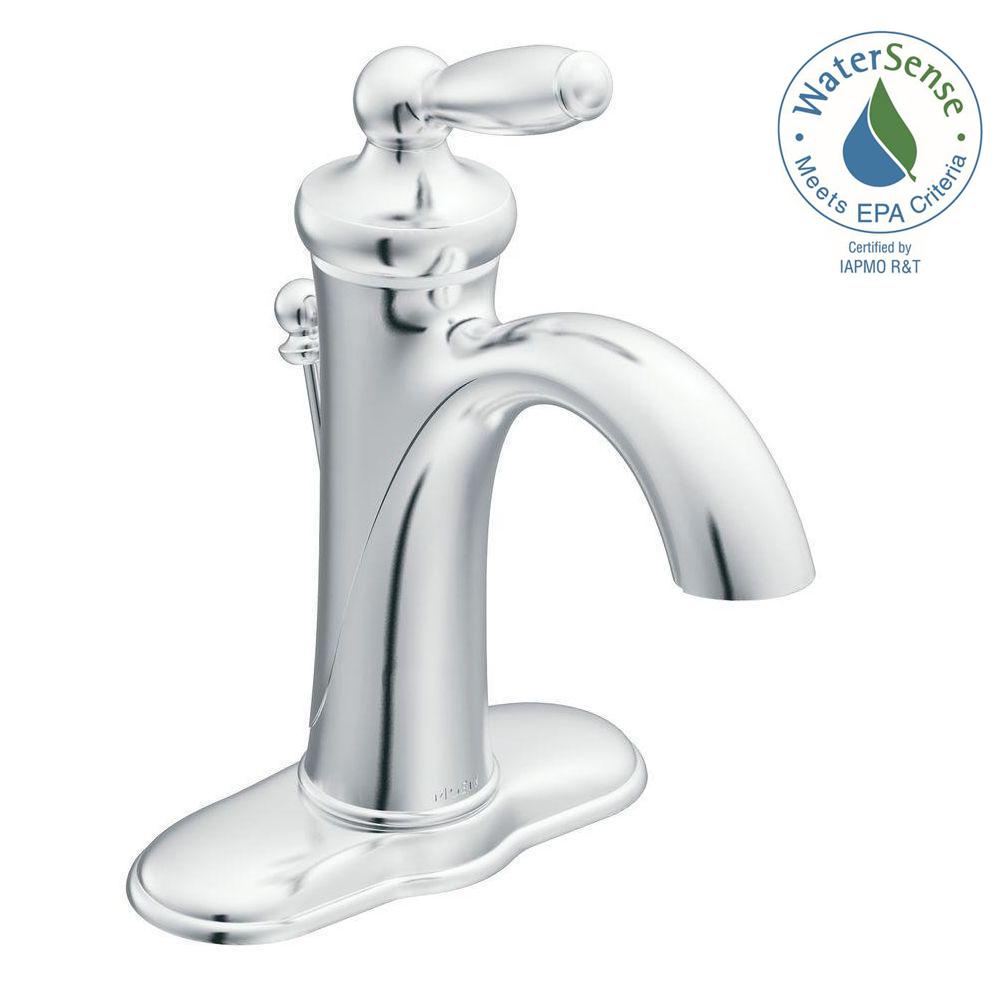 MOEN Brantford Single Hole Single Handle MidArc Bathroom Faucet in