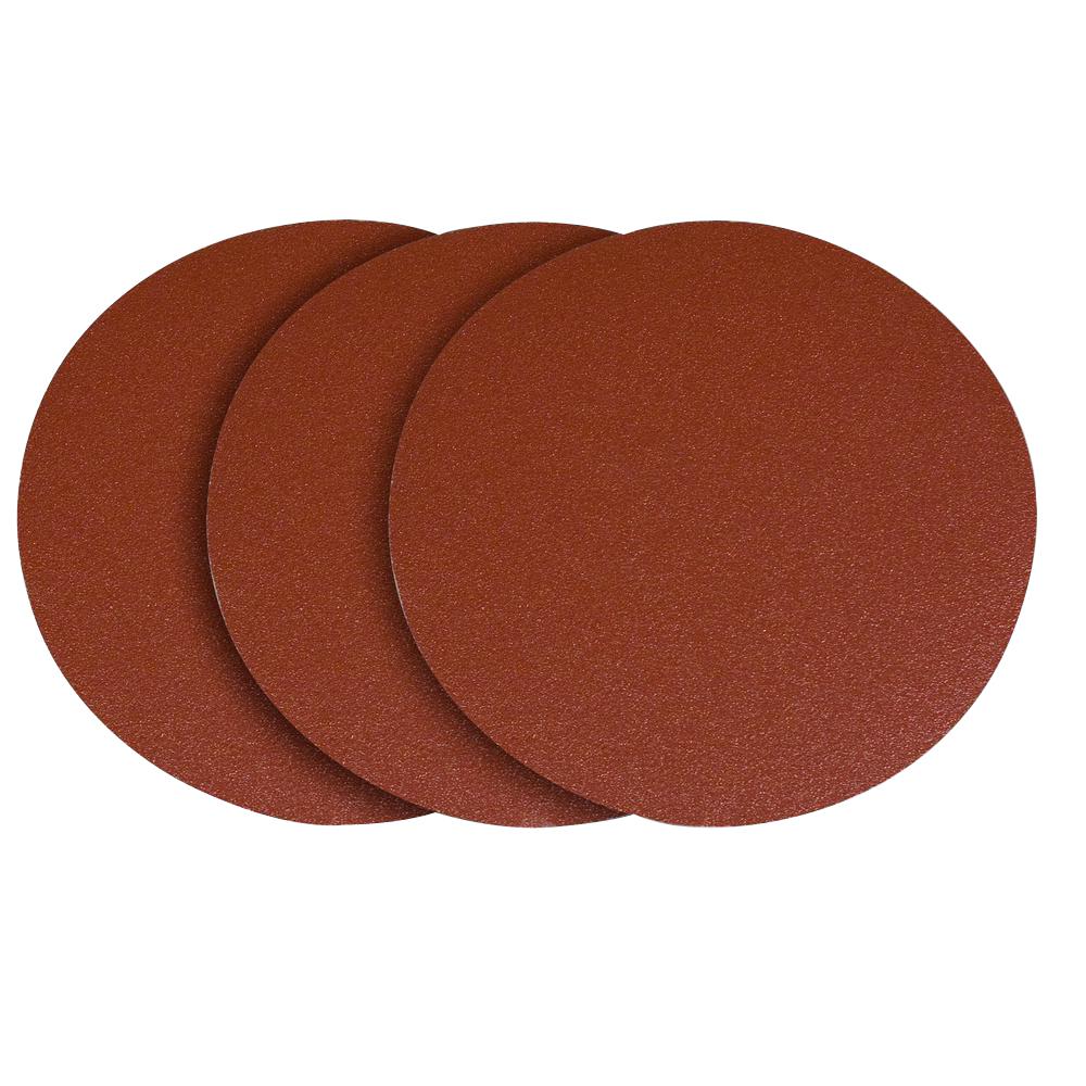 POWERTEC 12 in. 80 Grit PSA Aluminum Oxide Sanding Disc/Self Stick (3