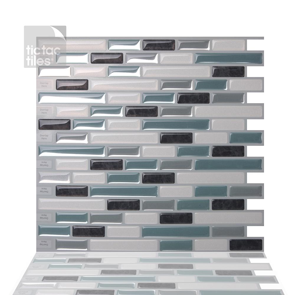 Tic Tac Tiles Como Marrone 10 In W X 10 In H Peel And Stick Self Adhesive Decorative Mosaic Wall Tile Backsplash 5 Tiles Hd Brs07 5 The Home Depot