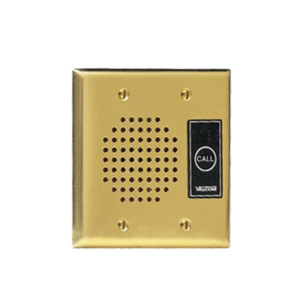 IP Durable Flush Mount Brass Plate with Call Button