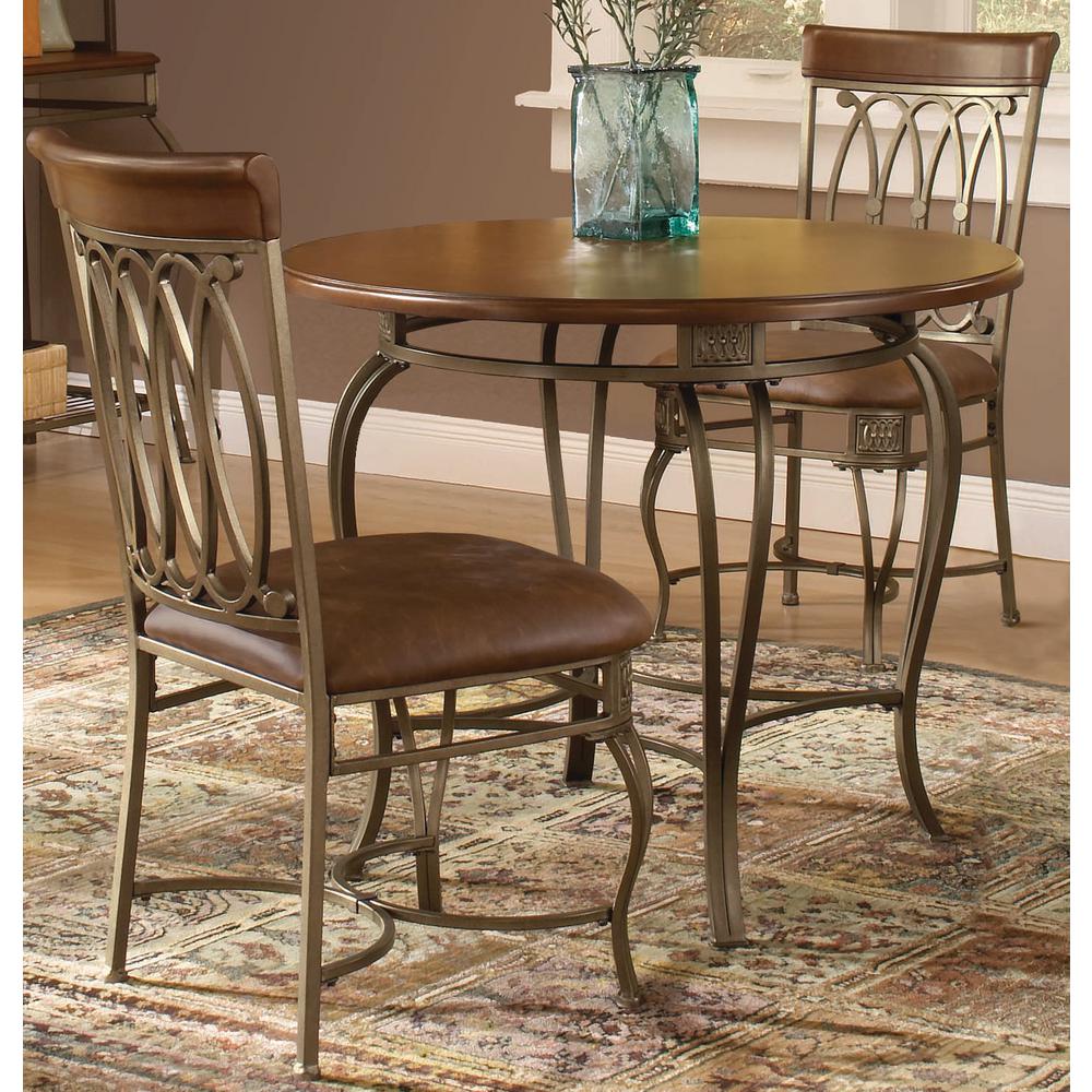 Hillsdale Furniture Montello 3 Piece Old Steel Dining Set