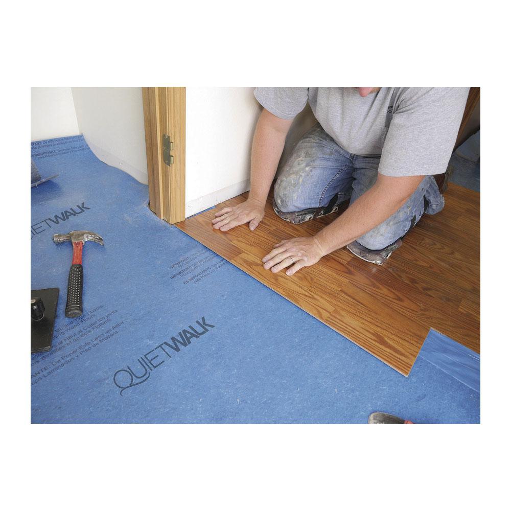 Quietwalk 360 Sq Ft 6 X 60 3 Mm Underlayment W Sound Moisture Barrier For Vinyl Plank Laminate Engineered Floor Qw360b1lt The Home Depot Quietwalk 360 Sq Ft 6 X 60, Is A Moisture Barrier Necessary For Laminate Flooring