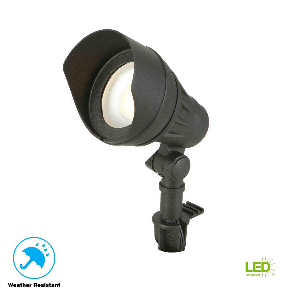 Landscape Lighting Outdoor The Home Depot Low Voltage 75 Watt Equivalent Black Outdoor Integrated Led
